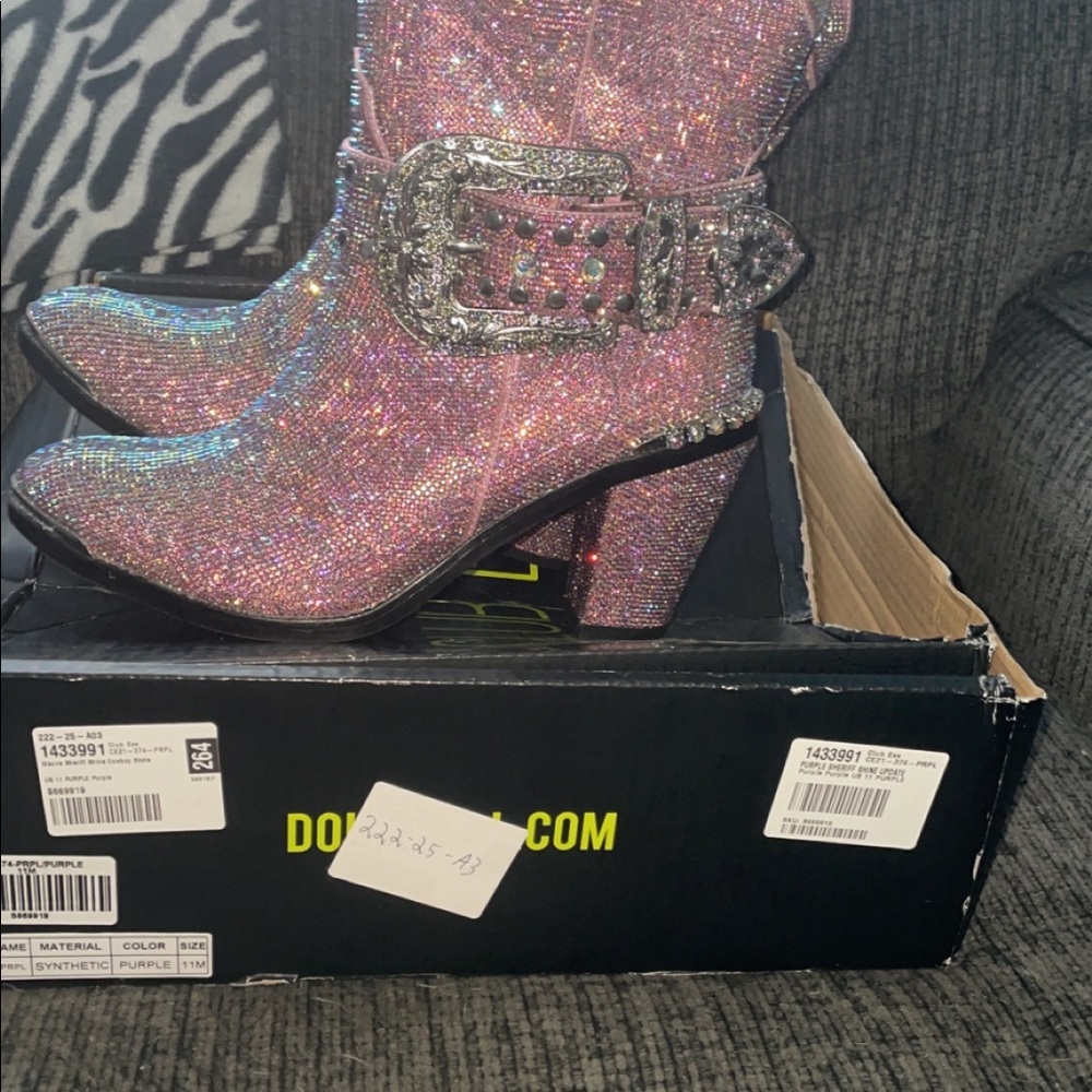Club ex dolls kills rhinestone boots, only worn around the house